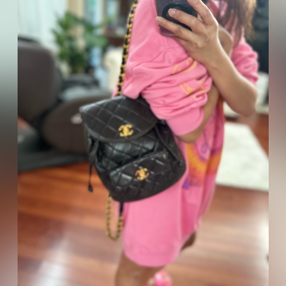 SOLD Chanel Duma Backpack Black Vintage - Picture 14 of 16